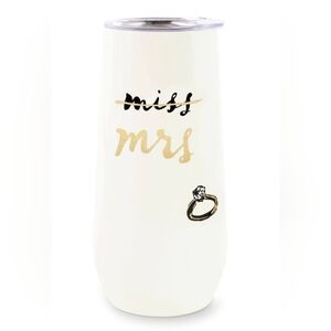Kate Spade New York "Miss to Mrs" stainless steel champagne flute tumbler